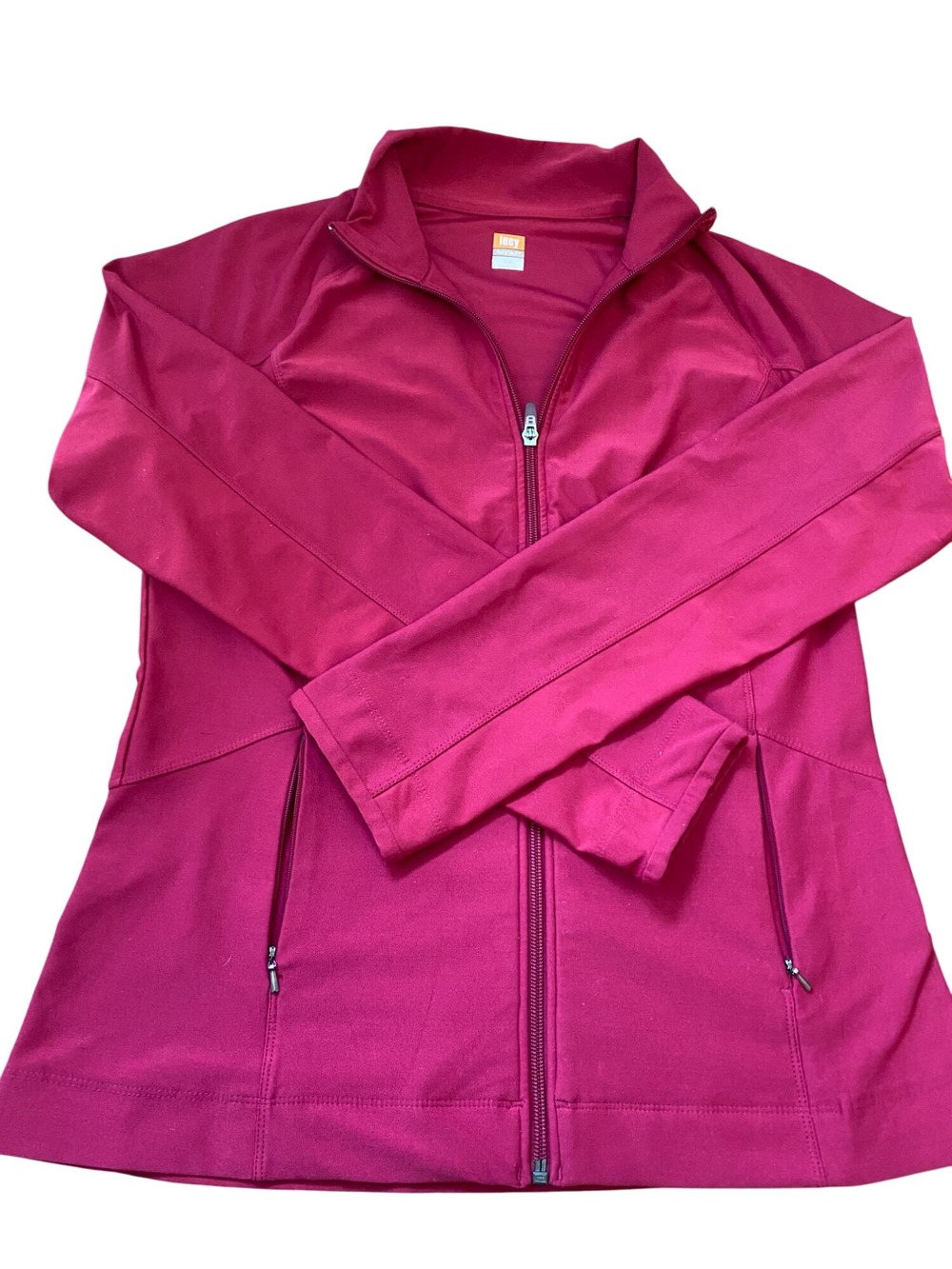 Lucy Womens PinkishRed Full-Zip Jacket With Front Pockets - Size M